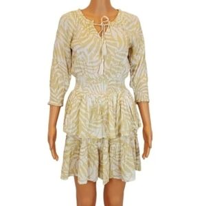 Patrons Of Peace 3/4 sleeve layerd mini dress